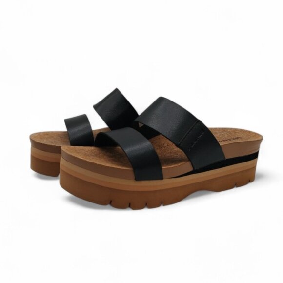 Dream Pairs Women's Size 8.5 Platform Arch Support Two Strap Beach Wedge Sandals - Picture 5 of 11